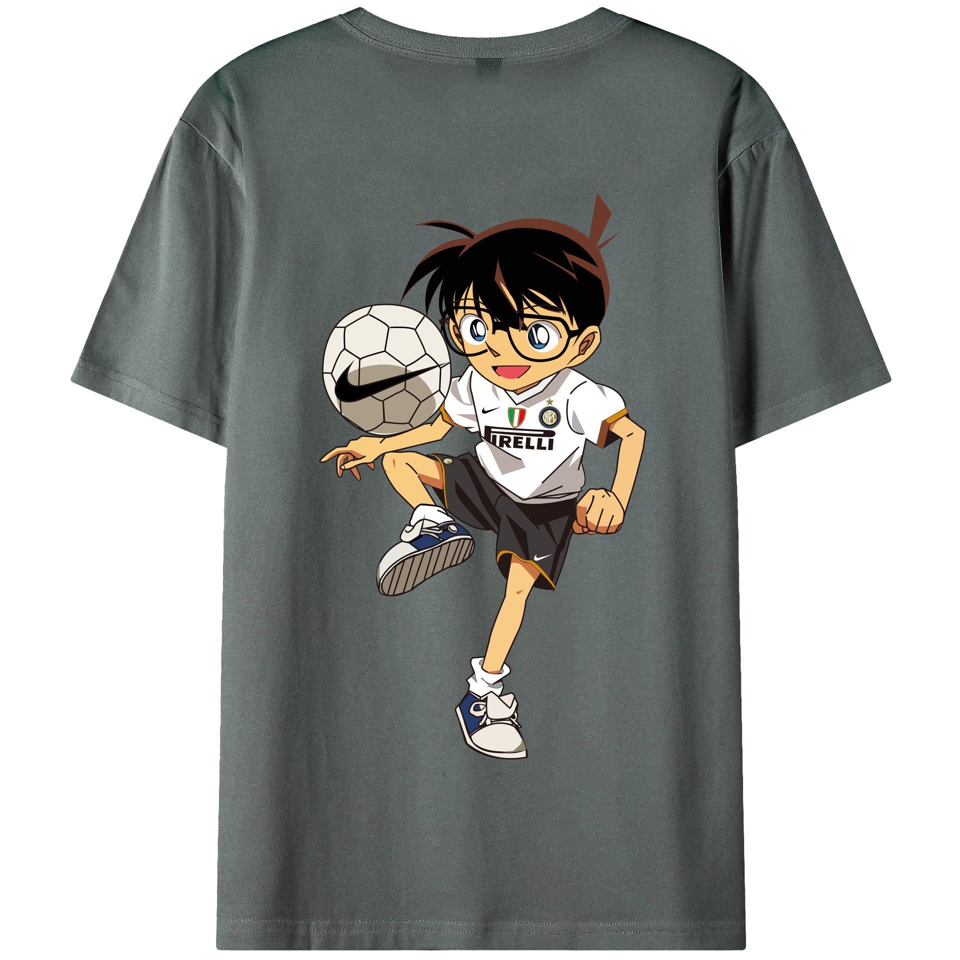 （画像用） 名探偵コナン 江戸川 コナン Detective Conan Conan Edogawa 綿100％半袖Tシャツ（背面プリント）